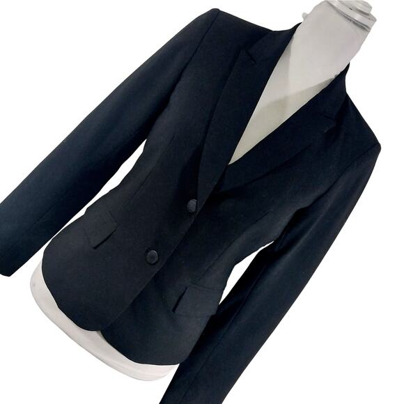 NWOT! CALVIN KLEIN! RICH BLACK CLASSICALLY TAILORED DRESS JACKET, BLAZER! SZ 6P - Picture 1 of 12